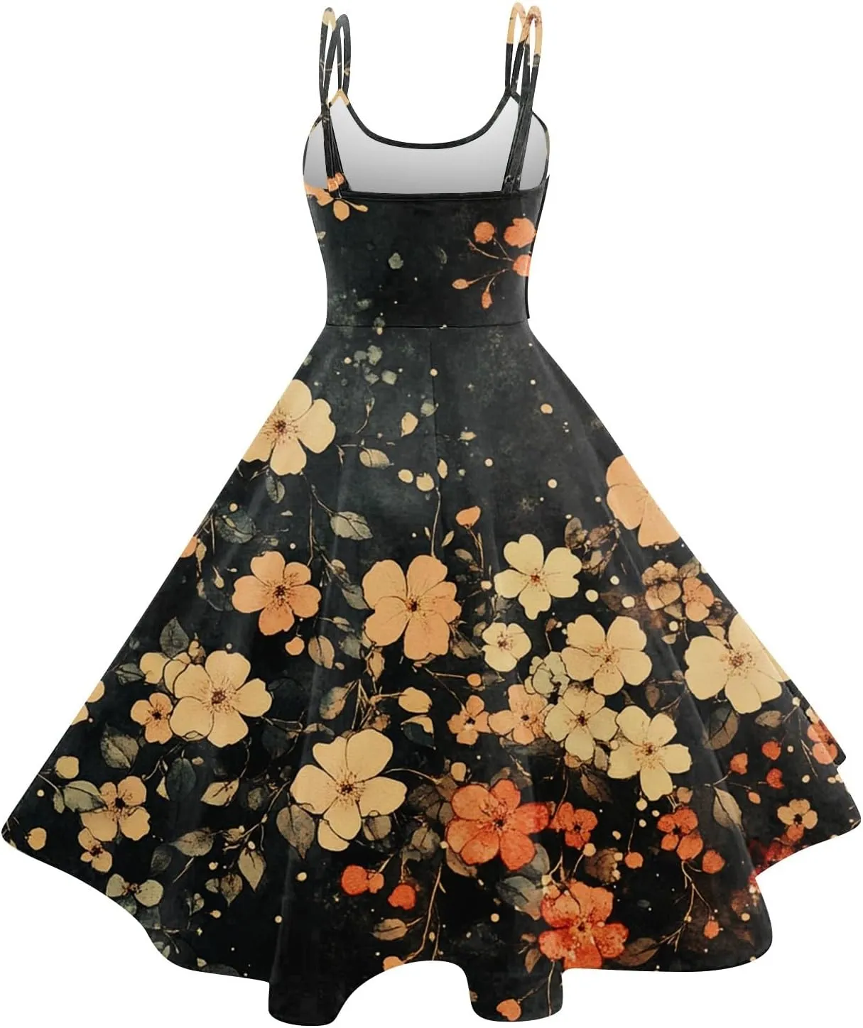 ADHOWBEW Spring Dresses for Women 2025 Trendy Round Neck Sexy Casual Vacation Flowy Plus Size Sleeveless Outfits
