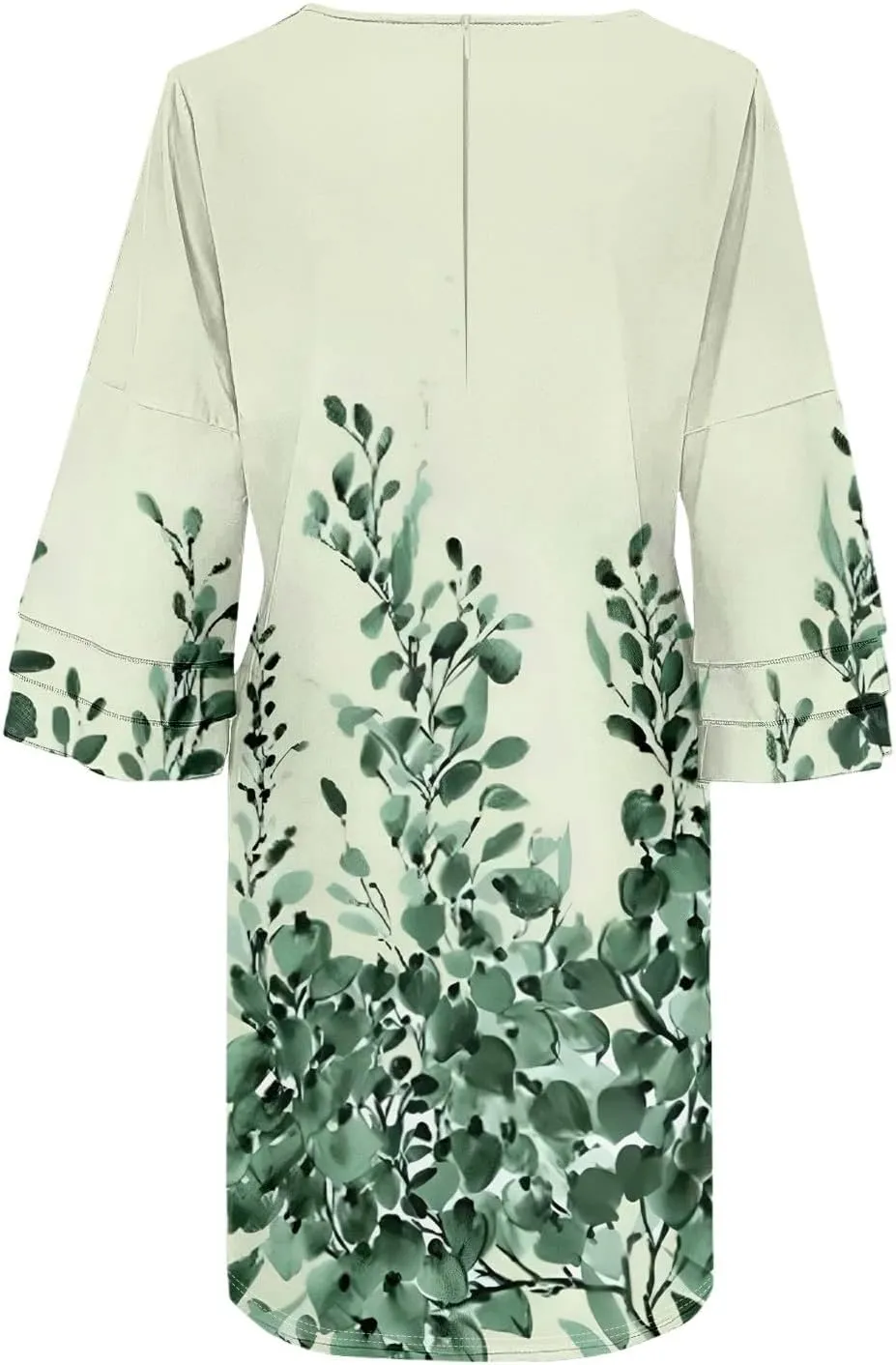 Beach Dresses for Women,2025 Summer Trendy Floral Print Boho Dress,Casual Loose V Neck Bell 3/4 Sleeve Mini Dress