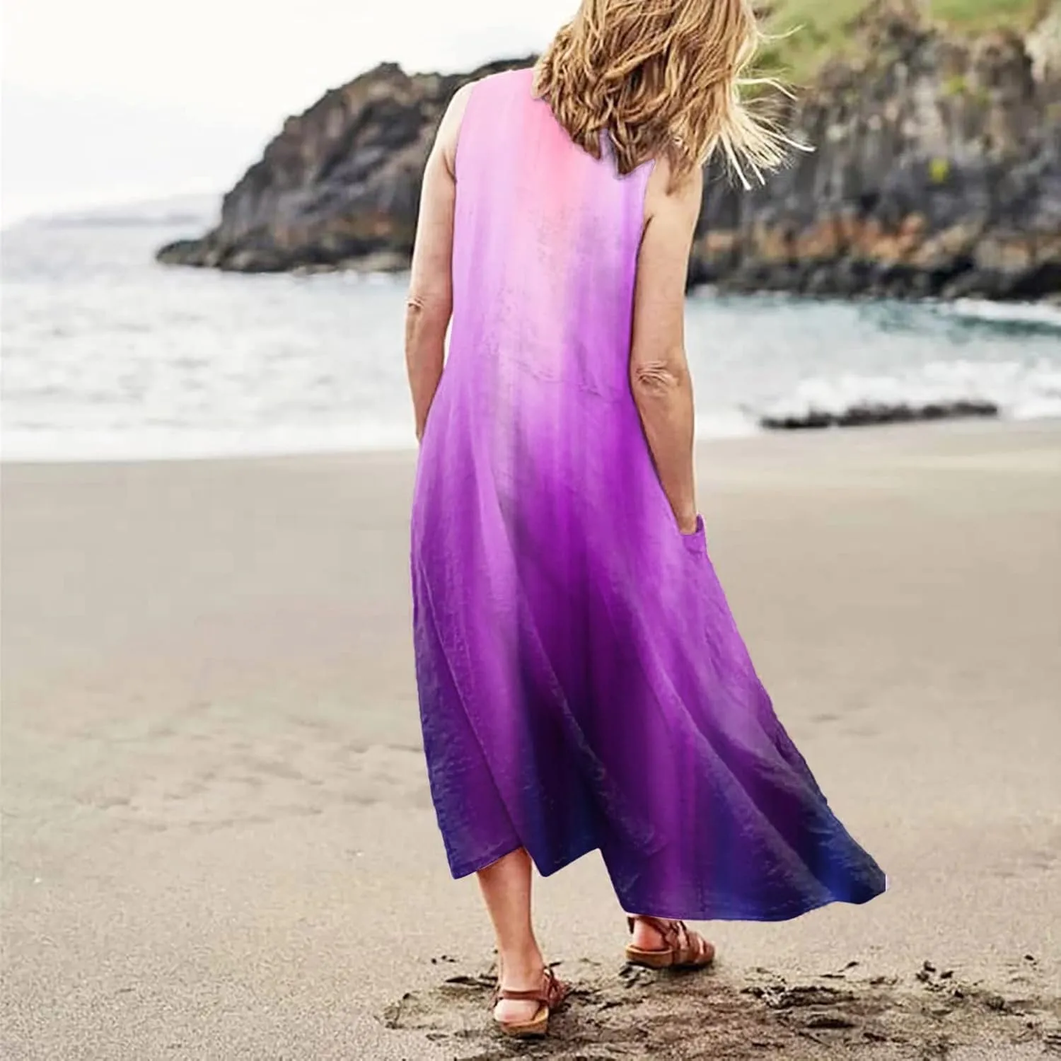 Beach Vacation Clothes for Women Beach Fashion Vacation Essentials Summer Dresses for Women 2025 Cotton Linen Maxi Dress