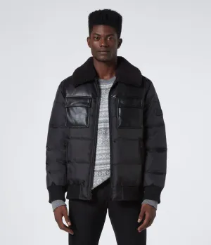 Beaumont Fabric Blocked Bomber With Faux Sherpa