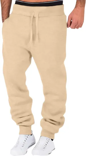 Big and Tall Sweatpants for Men Bottoms Slim Fit Sports Trousers with Zip Pockets Mens Cargo Sweatpants Heavyweight