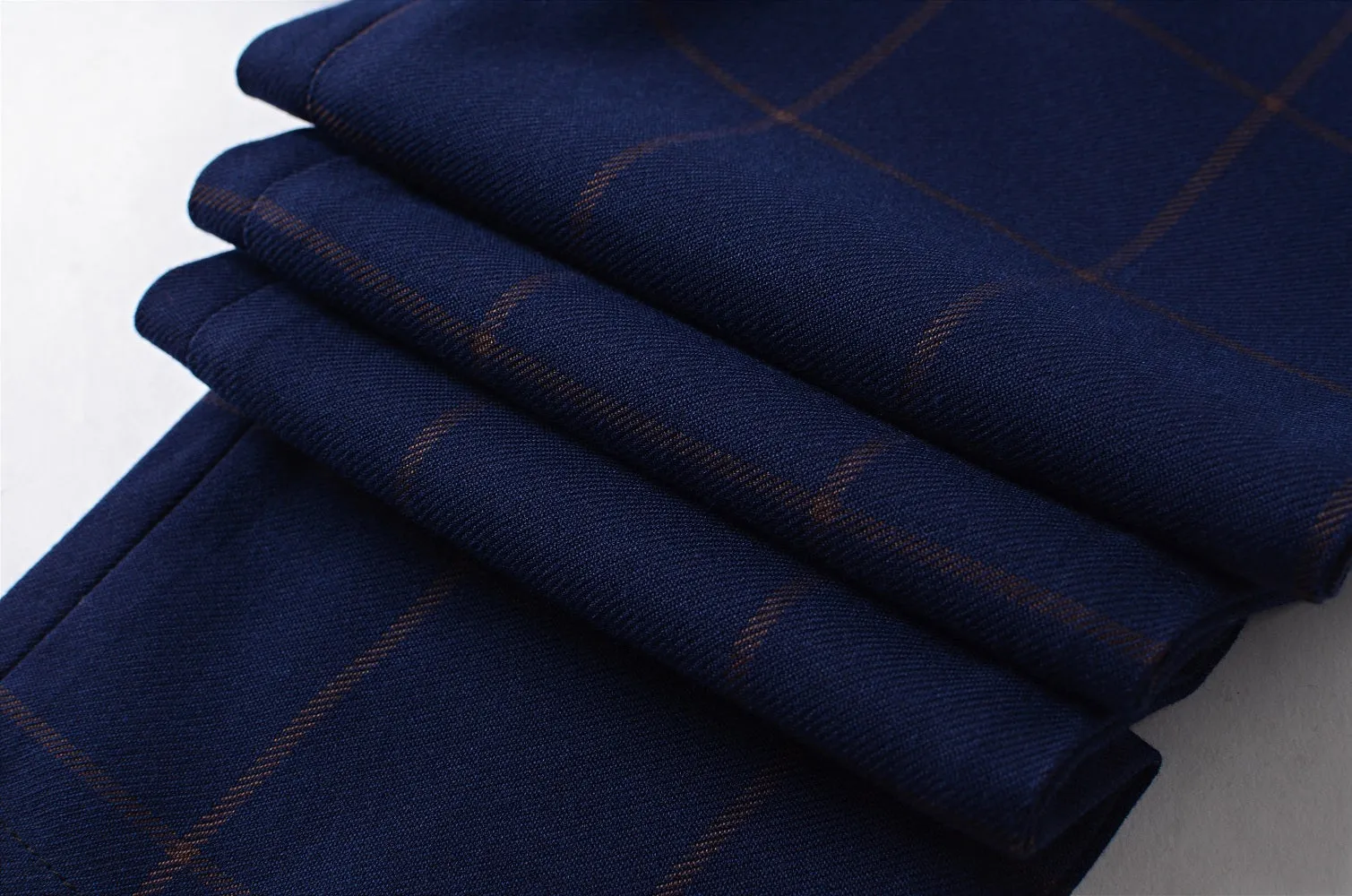 Blue Plaid Elegant Formal 4 Piece Boy's Formal Suits With Vest Pants Shirt Tie