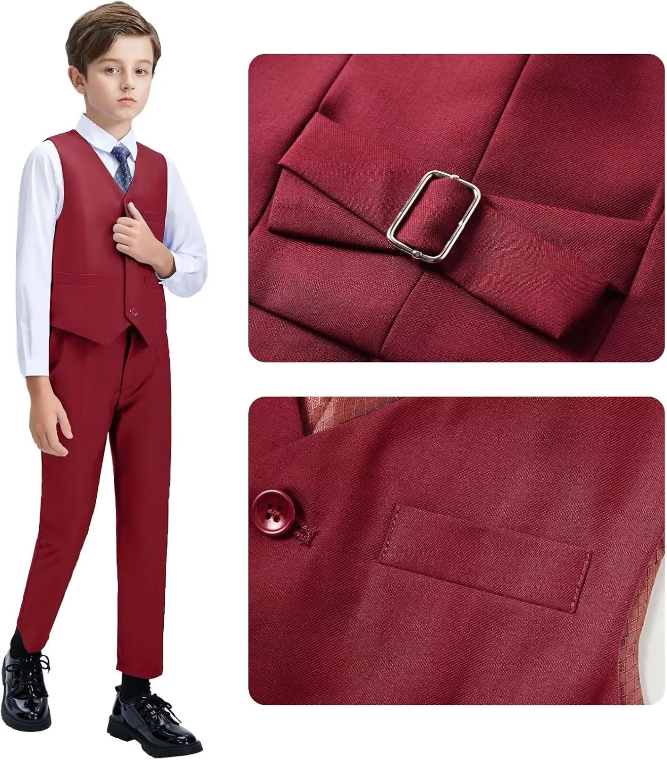Boys Suit Kids Suits Tuxedo for Boys Toddler Vest Pants Set Ring Bearer Outfit Dress Clothes