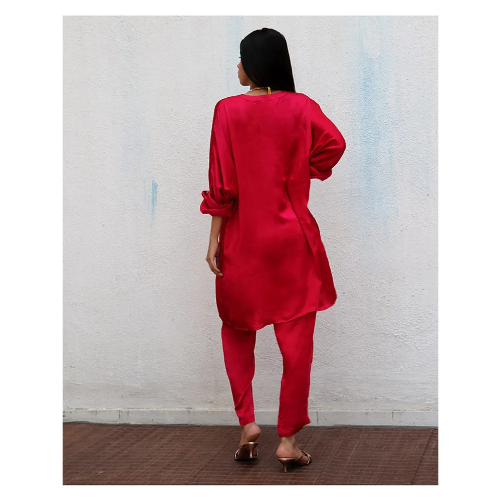 Chidiyaa Rhea Modal Silk Kurta & Pant (Set of 2)
