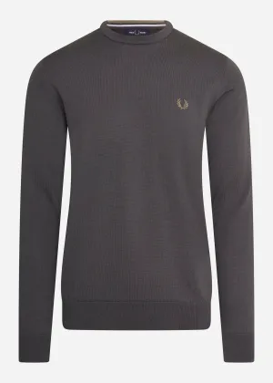 Classic crew neck jumper - gunmetal
