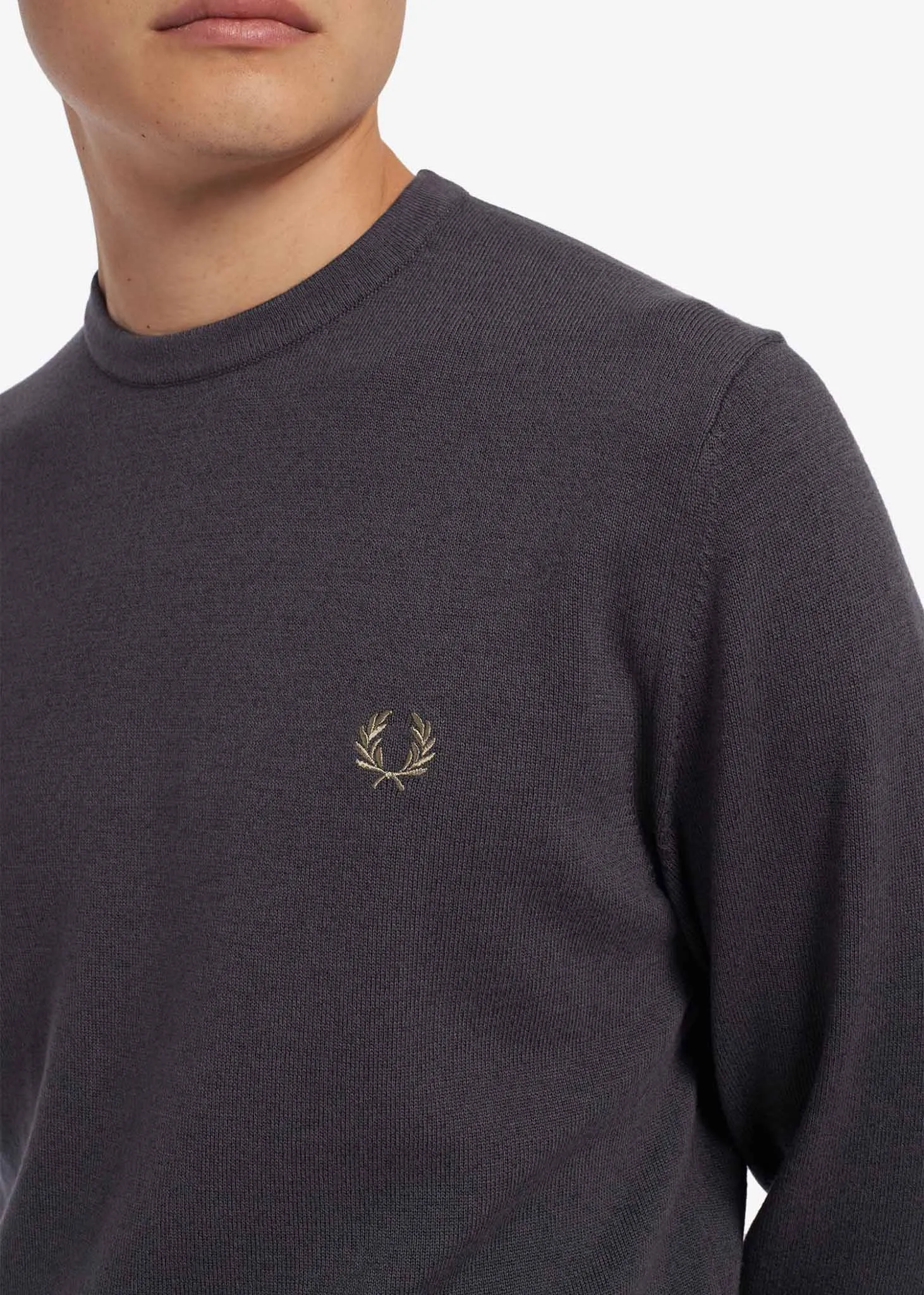 Classic crew neck jumper - gunmetal