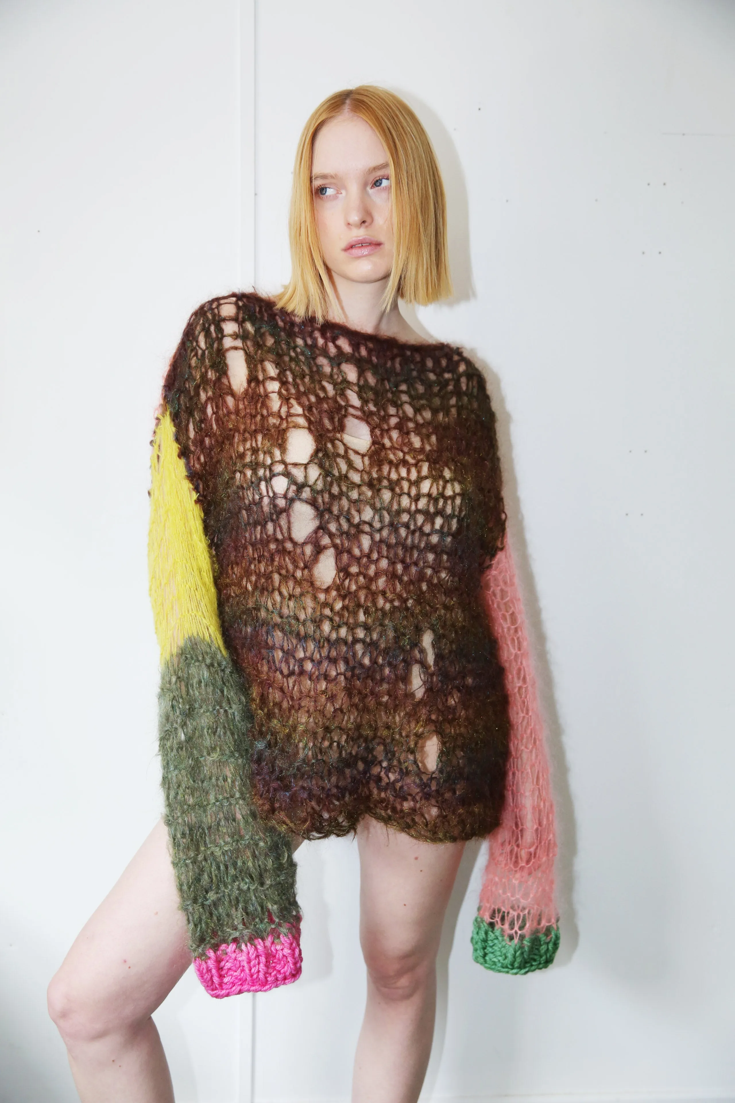 COLOURBLOCK GLITTER JUMPER (CAN BE WORN TWO WAYS)