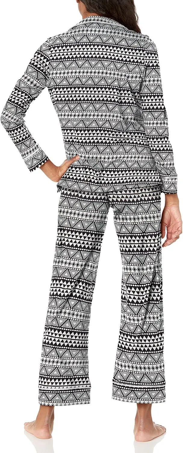 Cosabella Women's Bella Printed Petite Long Sleeve Top & Pant Pajama Set