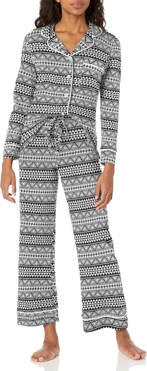 Cosabella Women's Bella Printed Petite Long Sleeve Top & Pant Pajama Set