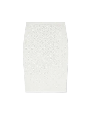 Crystal Monogram Knit Skirt