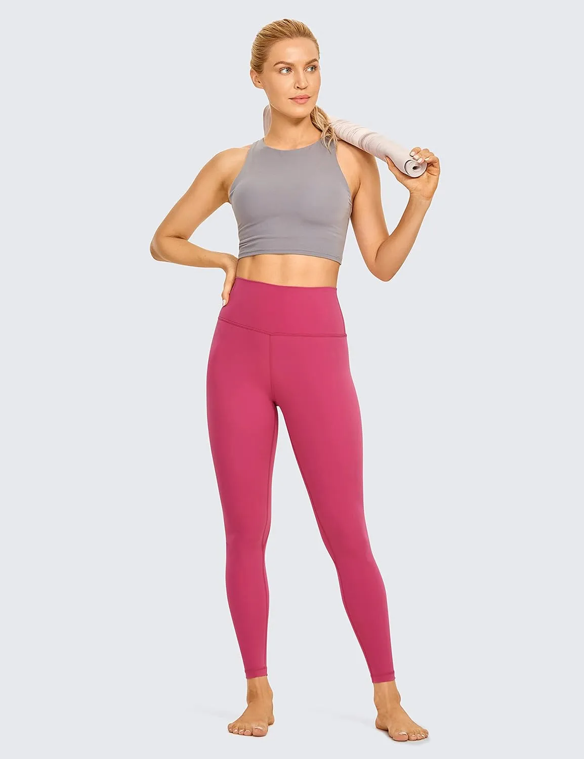 CRZ YOGA Womens Naked Feeling Leggings 25 Inches - High Waisted Workout Yoga Pants