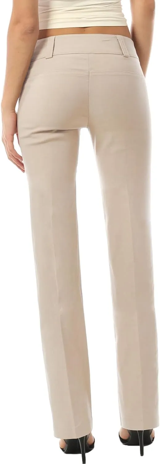 Design by Olivia Women's Ultra Stretch Comfy Millennium Bootcut Dress Pants Work Business Office Trousers