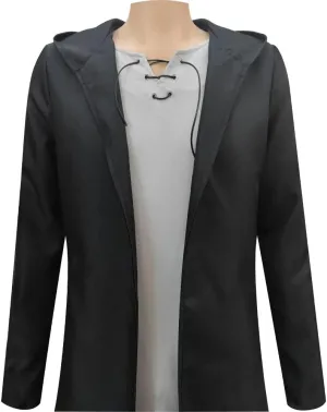 Eren Yeager Cosplay Costume Black Cloak Shirt Pants Full Set for Halloween Party