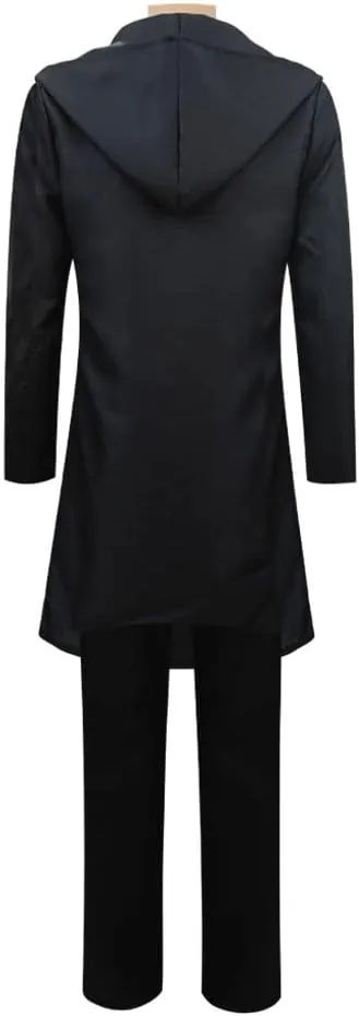 Eren Yeager Cosplay Costume Black Cloak Shirt Pants Full Set for Halloween Party