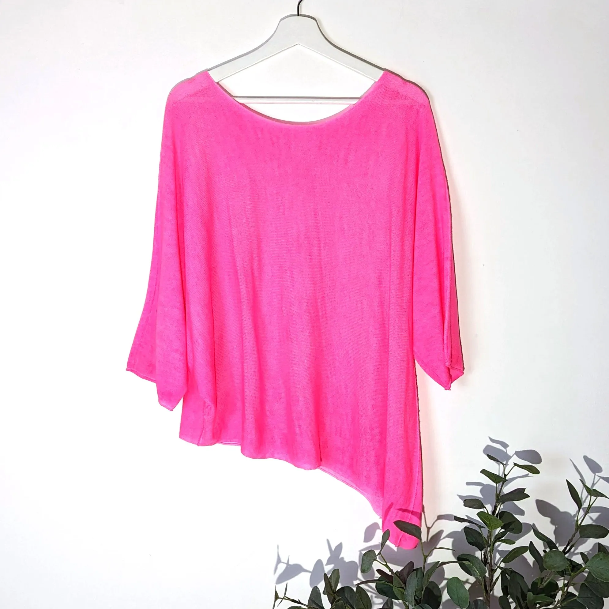 Fine knit relaxed asymmetric jumper (S-M)