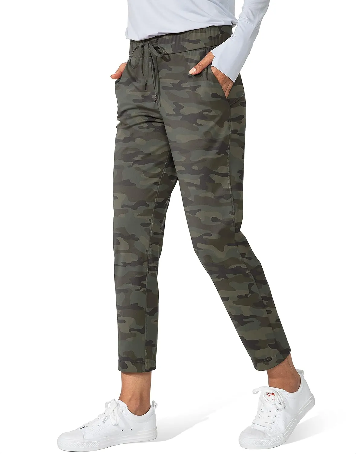 G Gradual Women's Pants with Deep Pockets 7/8 Stretch Ankle Sweatpants for Golf, Athletic, Lounge, Travel, Work