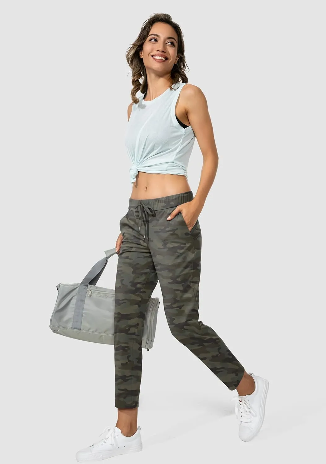 G Gradual Women's Pants with Deep Pockets 7/8 Stretch Ankle Sweatpants for Golf, Athletic, Lounge, Travel, Work