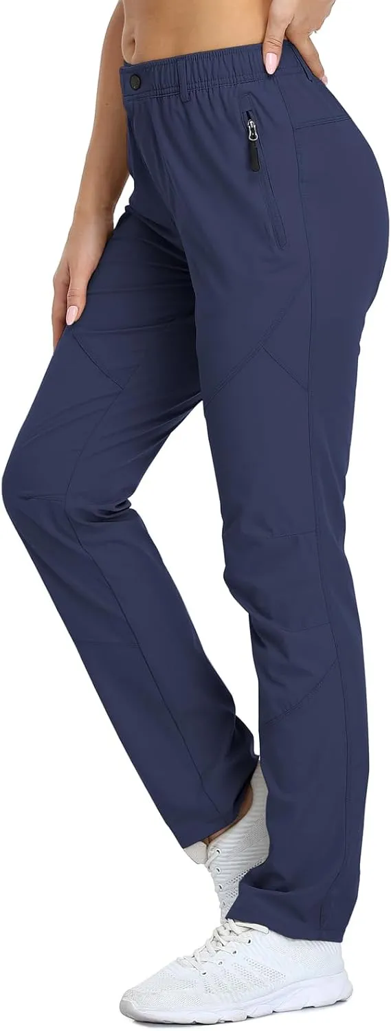 Golf Pants Women 27''/29''/31'' Lightweight Travel Pants for Ladies Quick Dry Nylon Outdoor Hiking Slacks