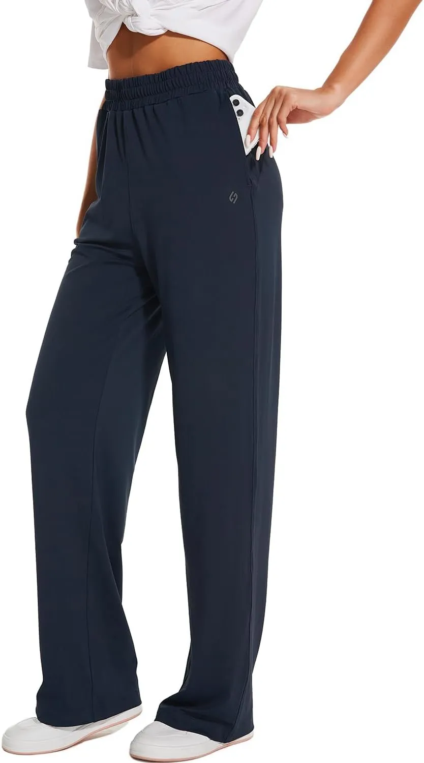 HOdo 32"/34"/36" Inseam Womens Tall Yoga Sweatpants Quick Dry Long Joggers Lounge Yoga Pants with Pockets