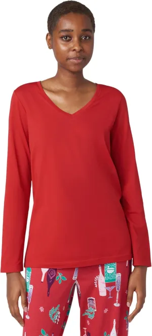 HUE womens Sleep and Lounge Pajama Separates, Christmas and Holiday Collection
