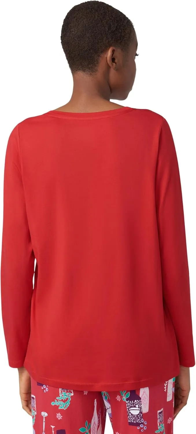 HUE womens Sleep and Lounge Pajama Separates, Christmas and Holiday Collection