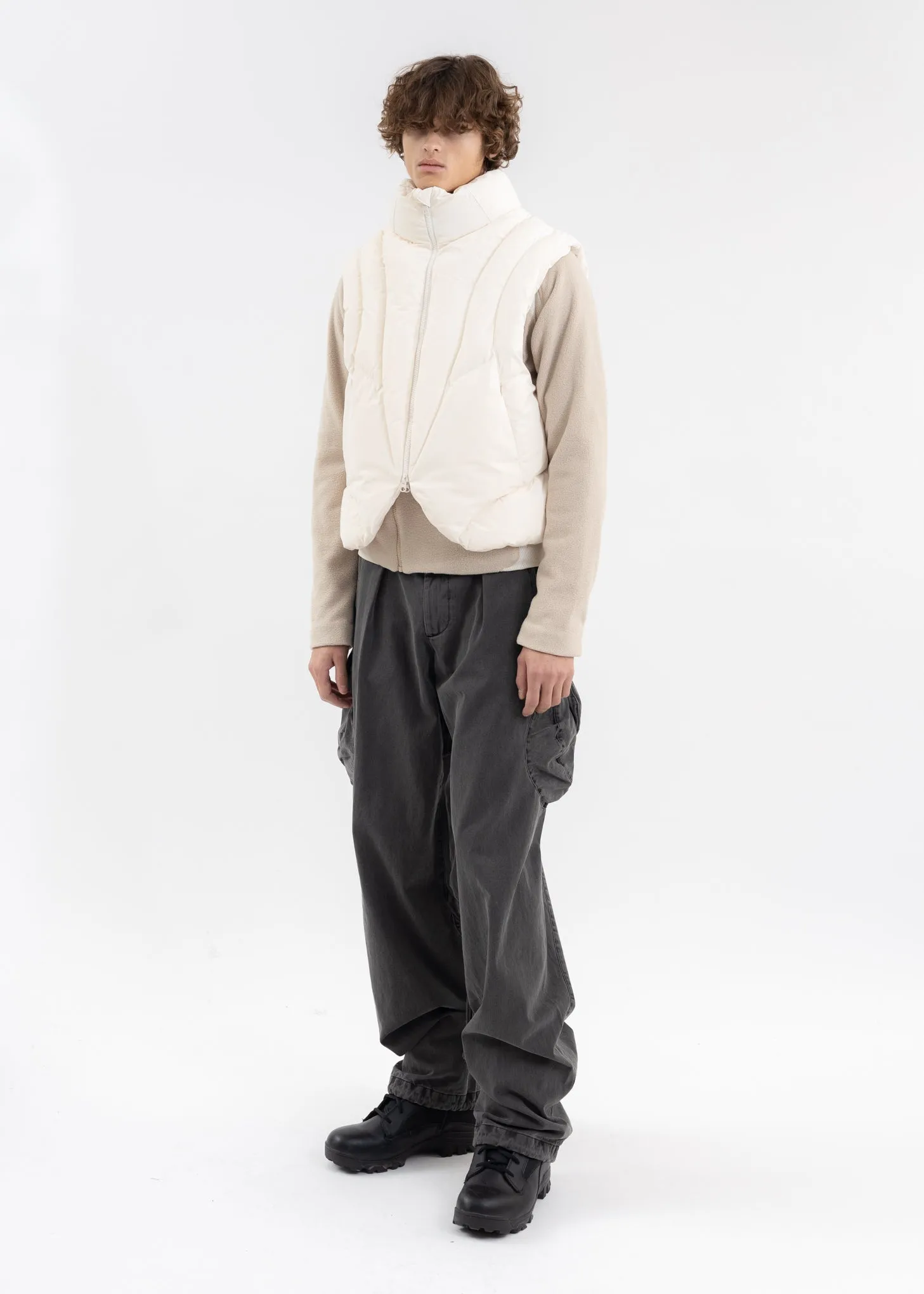 IVORY PADDED VEST (REVERSIBLE)