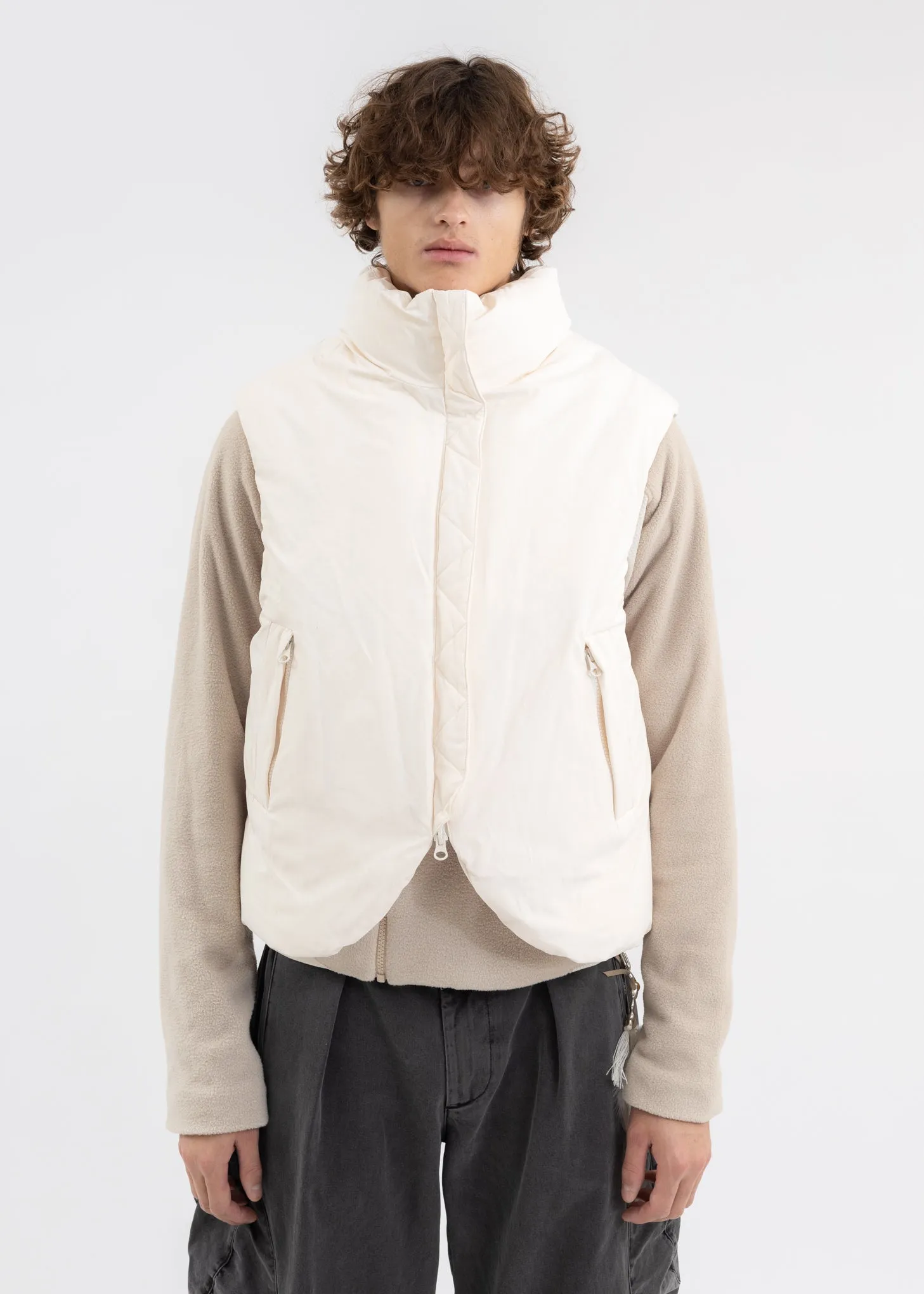 IVORY PADDED VEST (REVERSIBLE)