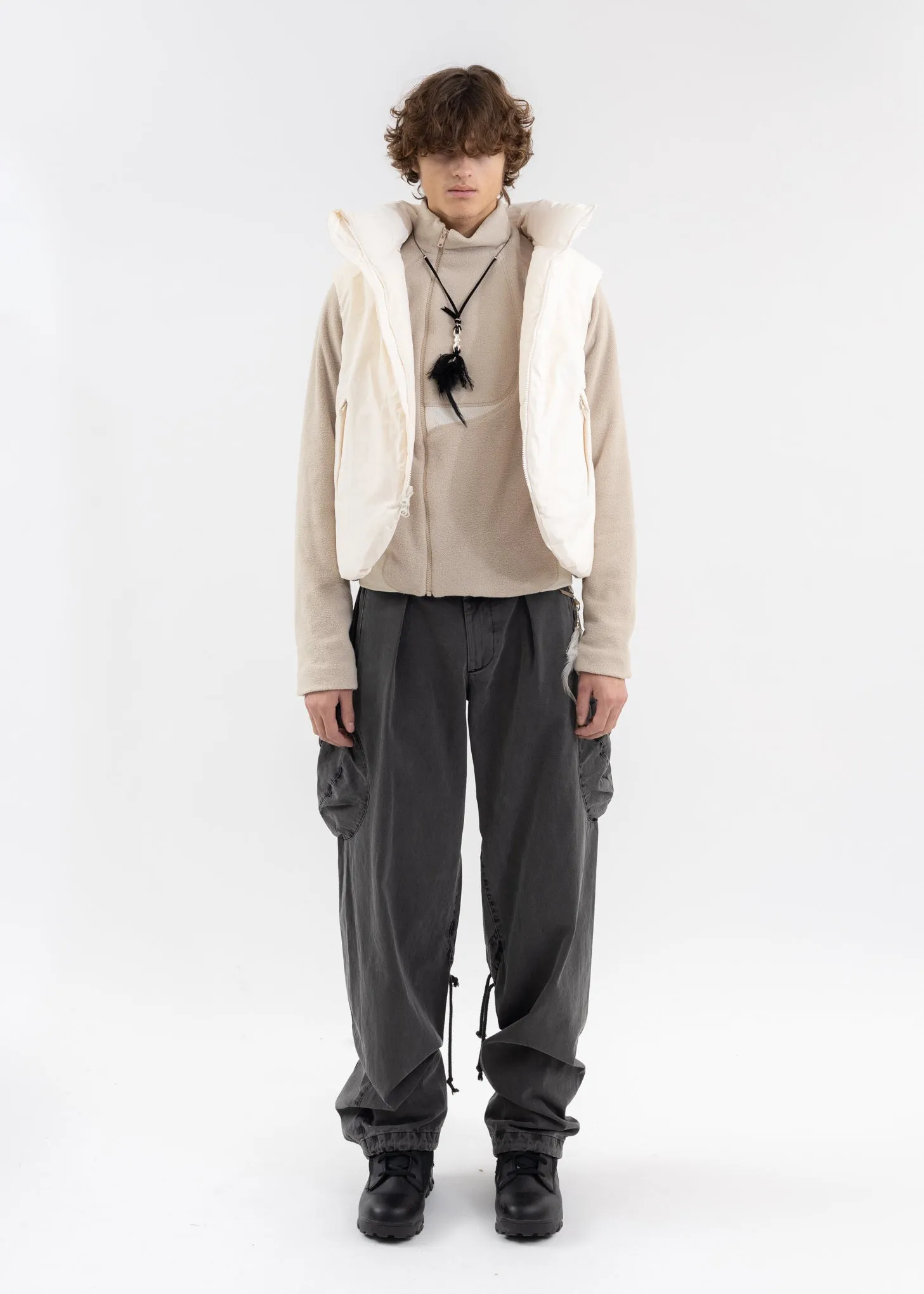 IVORY PADDED VEST (REVERSIBLE)
