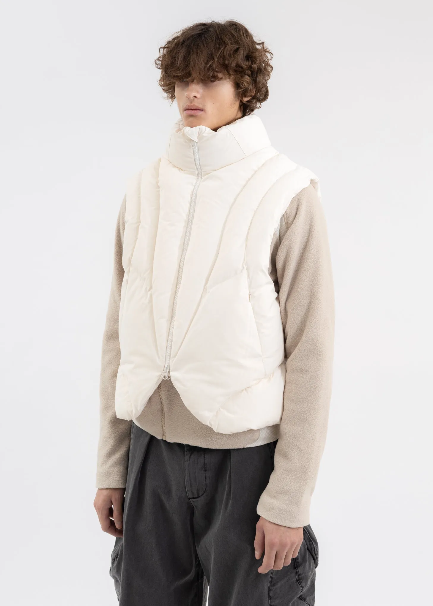 IVORY PADDED VEST (REVERSIBLE)
