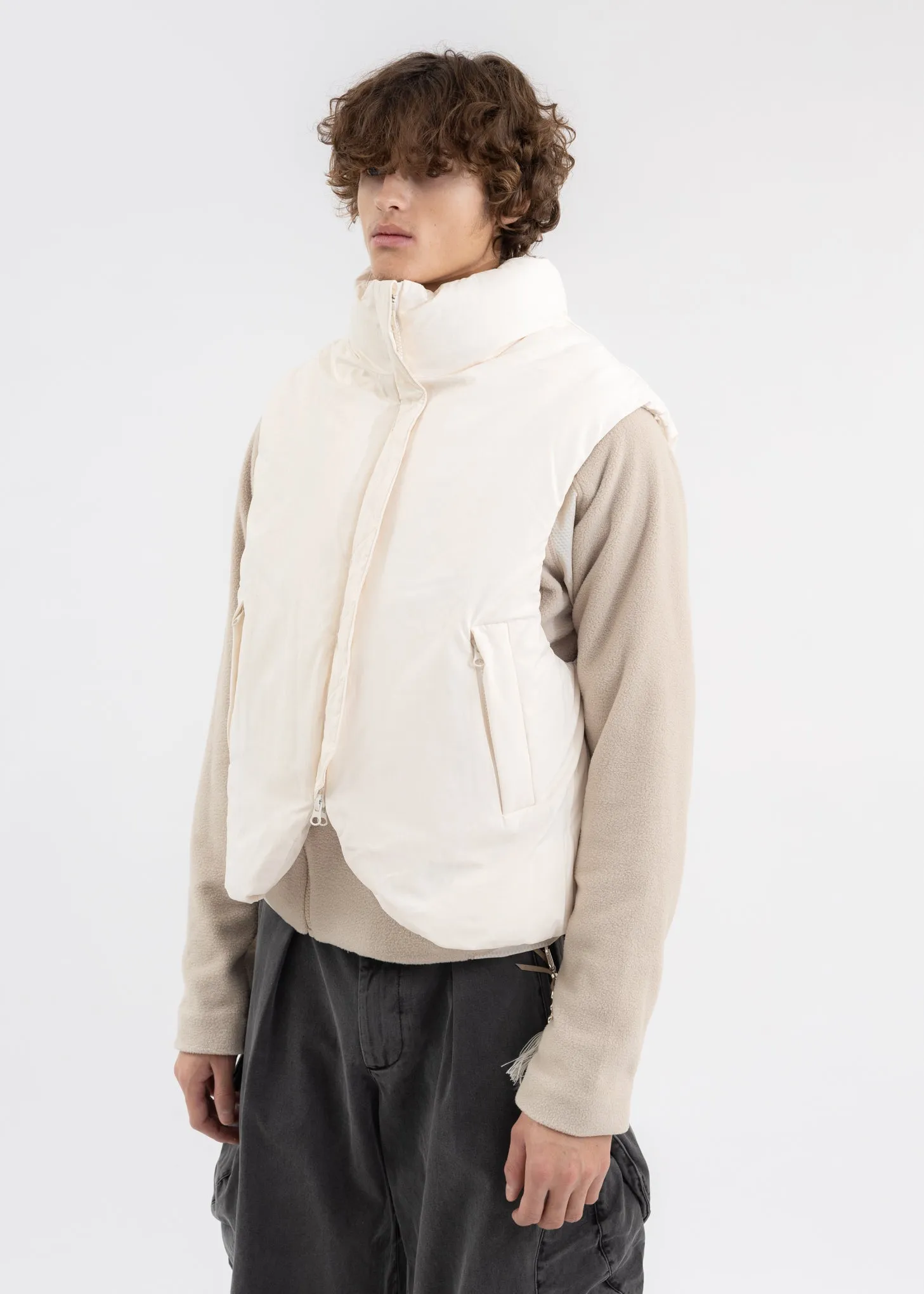 IVORY PADDED VEST (REVERSIBLE)