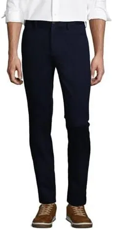 Lands' End Men's Slim Fit Front Chino Pants Radiant Navy 38 NEW 495164