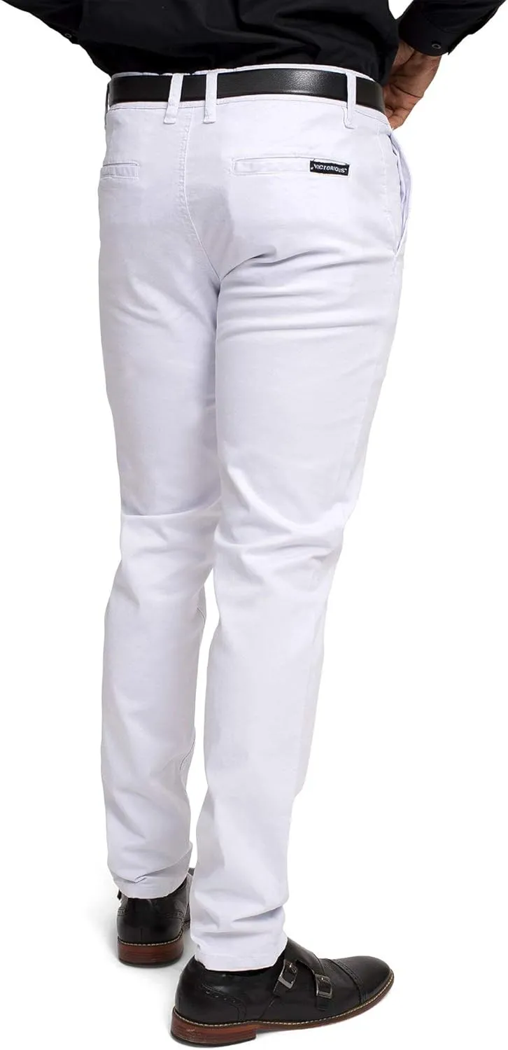 Men's Basic Casual Slim Fit Stretch Chino Pants