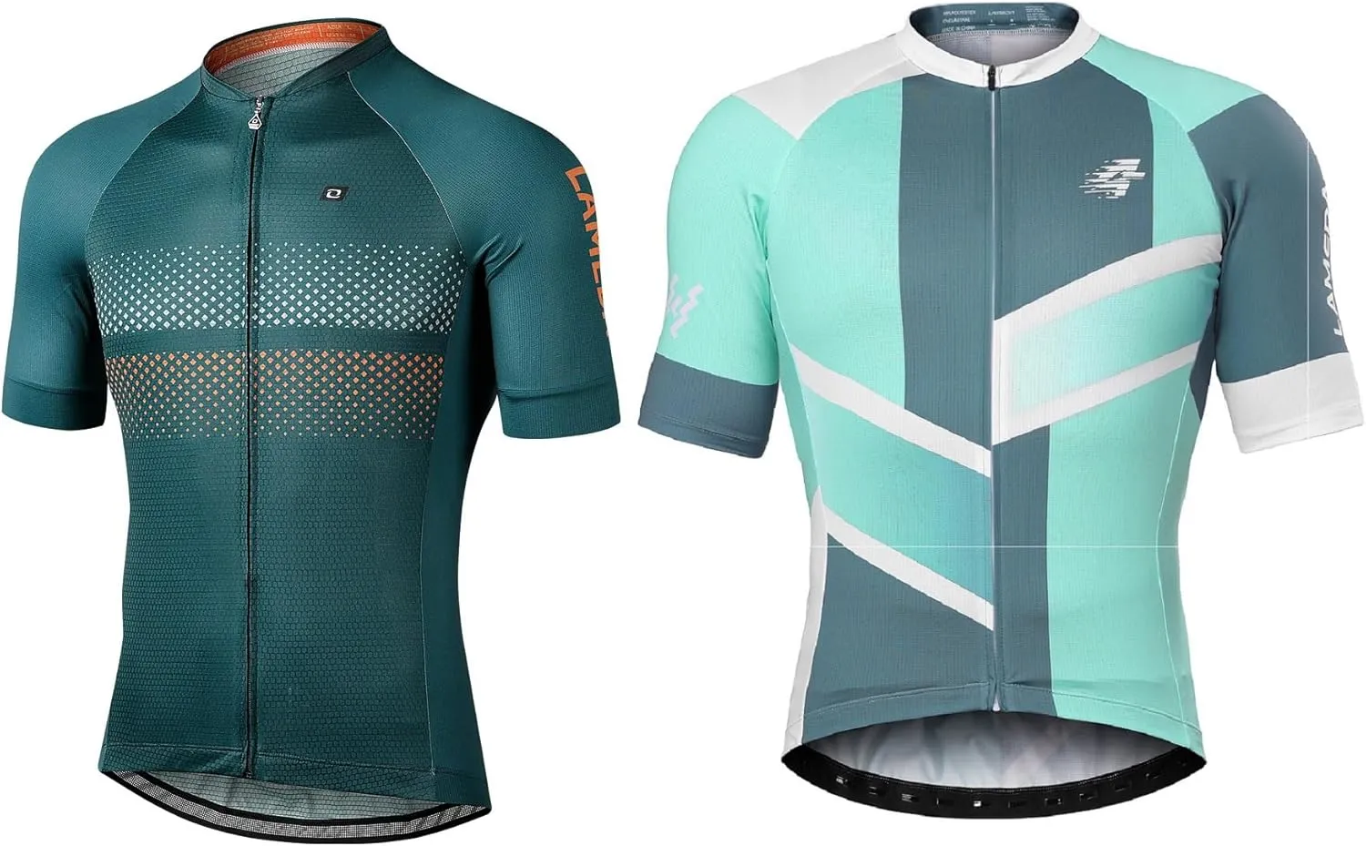 Men's Cycling Jersey Short Sleeve Green  Light Green, Breathable Quick Dry Lightweight Elastic Road Bike Shirt Full Zip Medium
