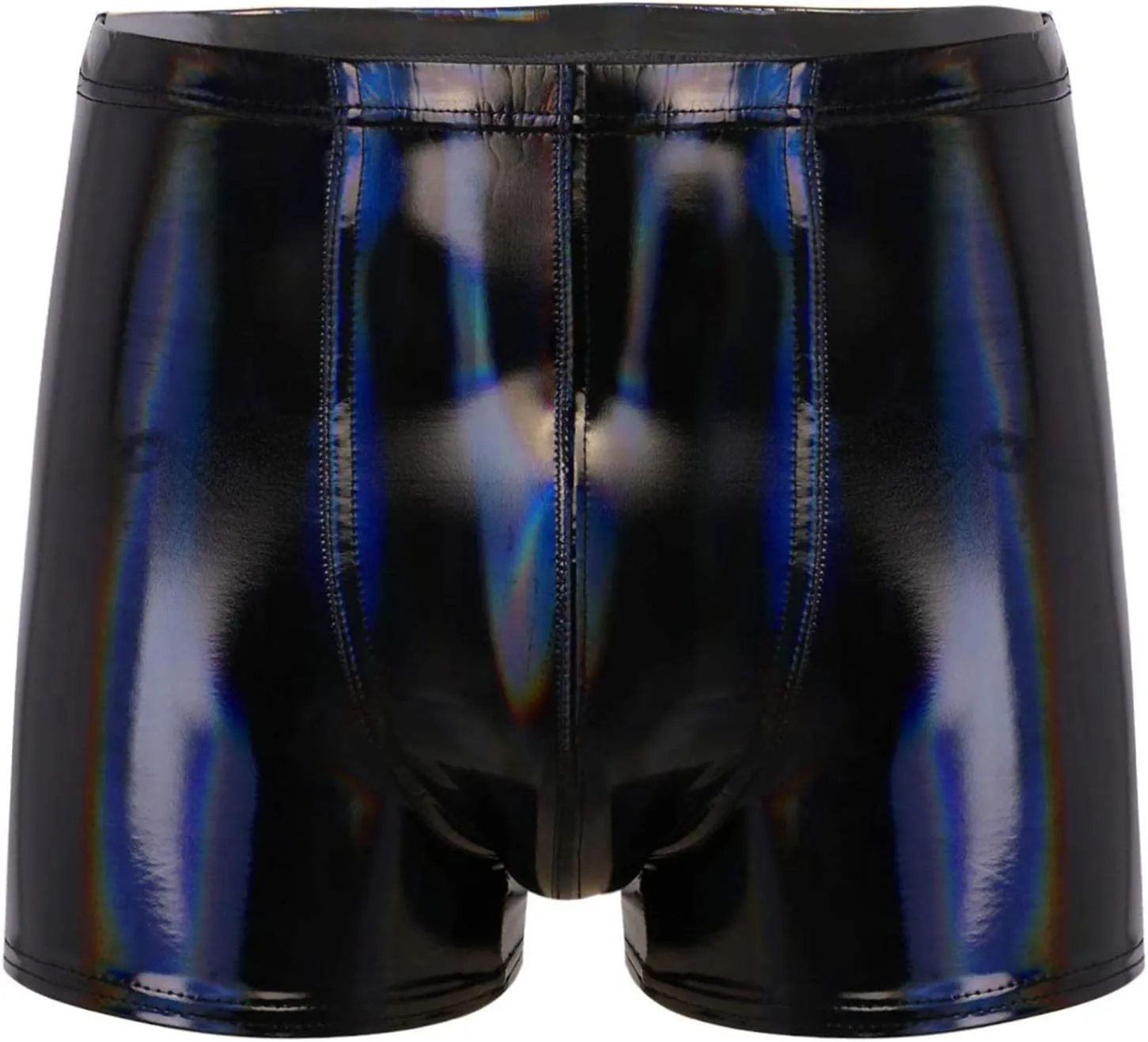Men's Faux Leather Low Rise Pouch Trunks Shorts Underwear Hot Pants Bikini Briefs