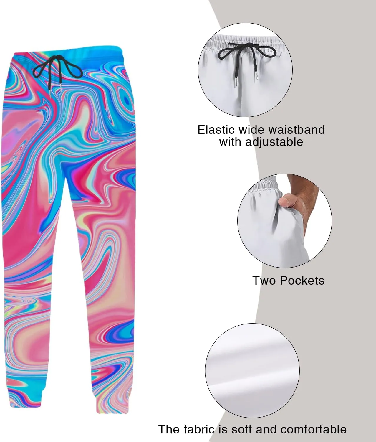 Mens Jogger Pants 80s Outfit for Men Costumes Sweatpants 90s Outfit for Men Casual Sports Track Pants