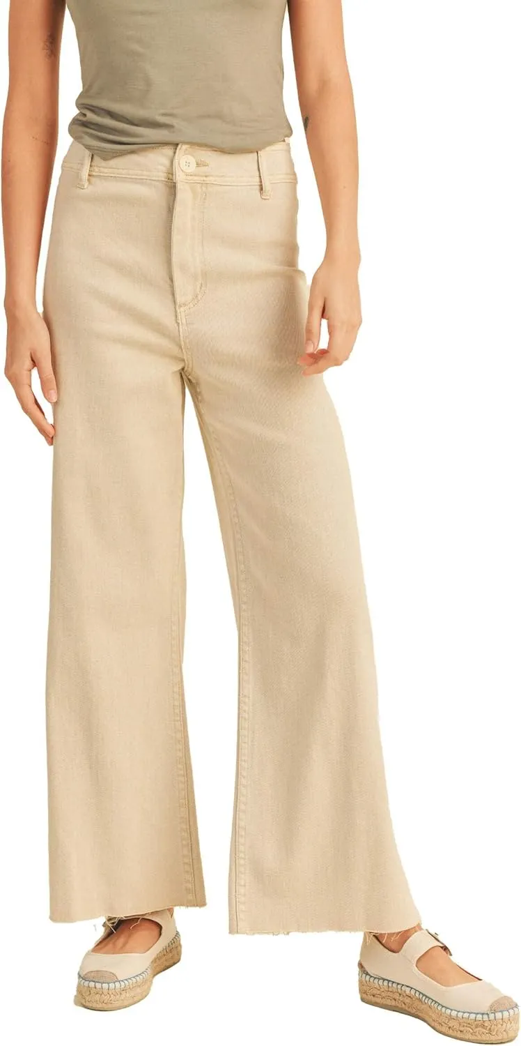 Miou Muse - Straight Wide Leg Denim Pants - MMP623