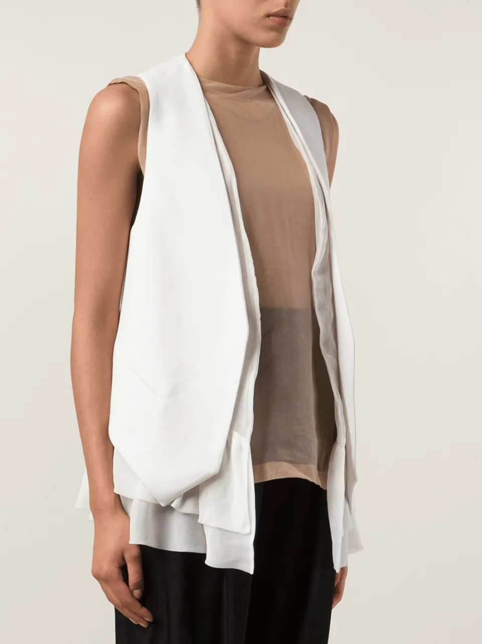 Organza Ruffle Vest