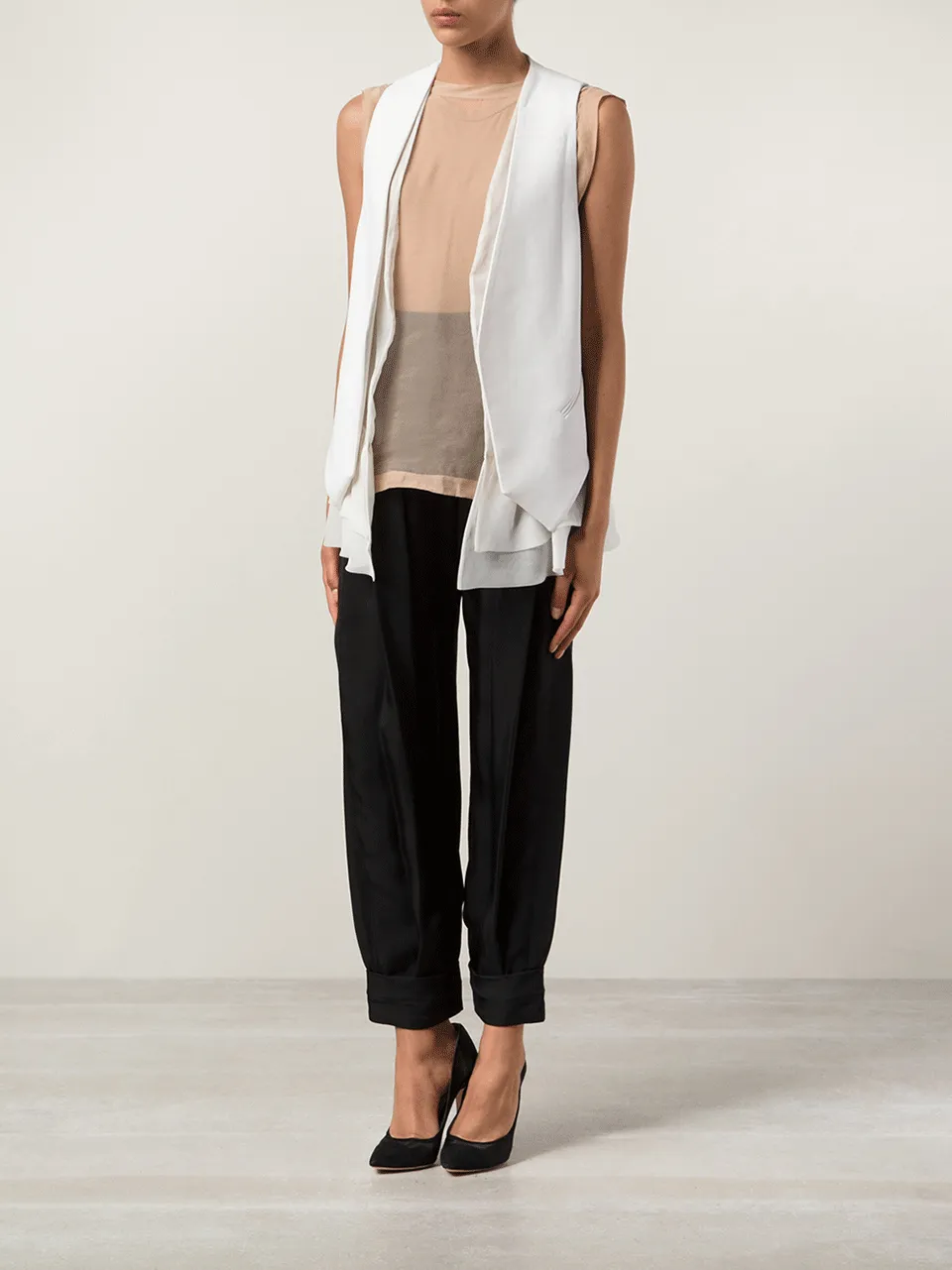 Organza Ruffle Vest
