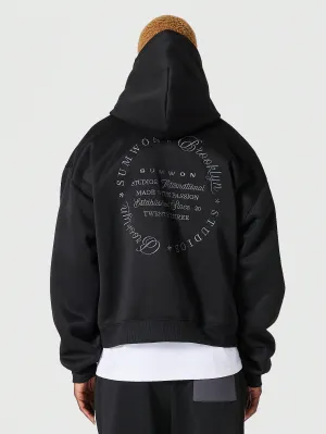 Overhead Hoodie With Front And Back Embroidery