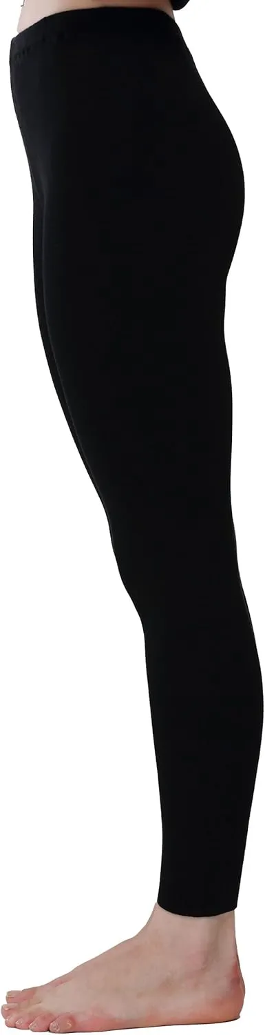 Paradise Silk Silk Cashmere Ribbed Knit Women Thermal Pants Legging