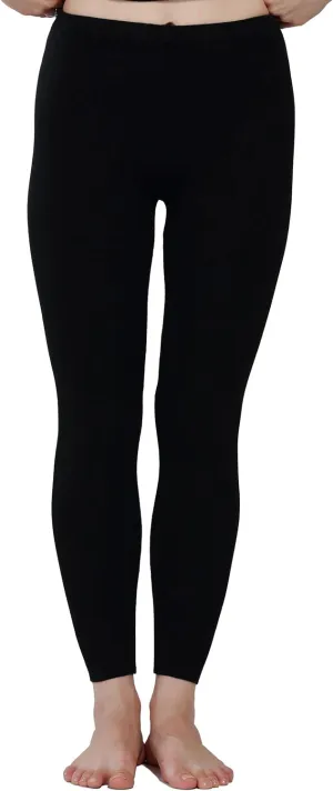 Paradise Silk Silk Cashmere Ribbed Knit Women Thermal Pants Legging