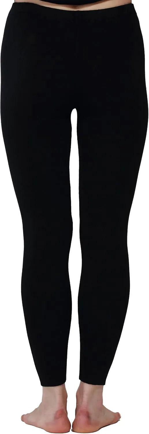Paradise Silk Silk Cashmere Ribbed Knit Women Thermal Pants Legging