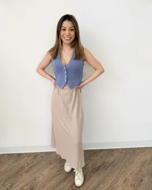 Portia Sleeveless Knit V Neck Top