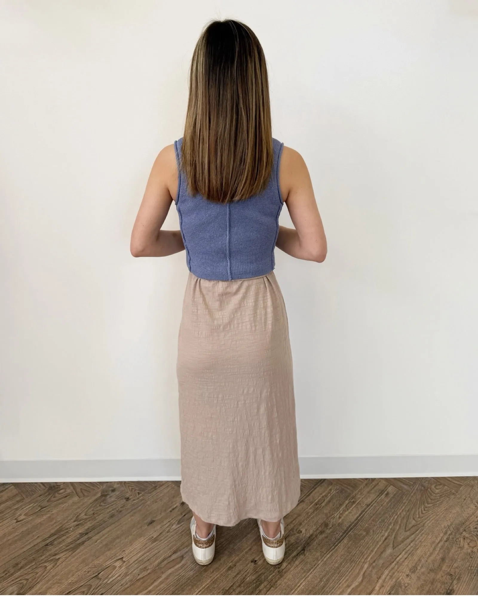 Portia Sleeveless Knit V Neck Top