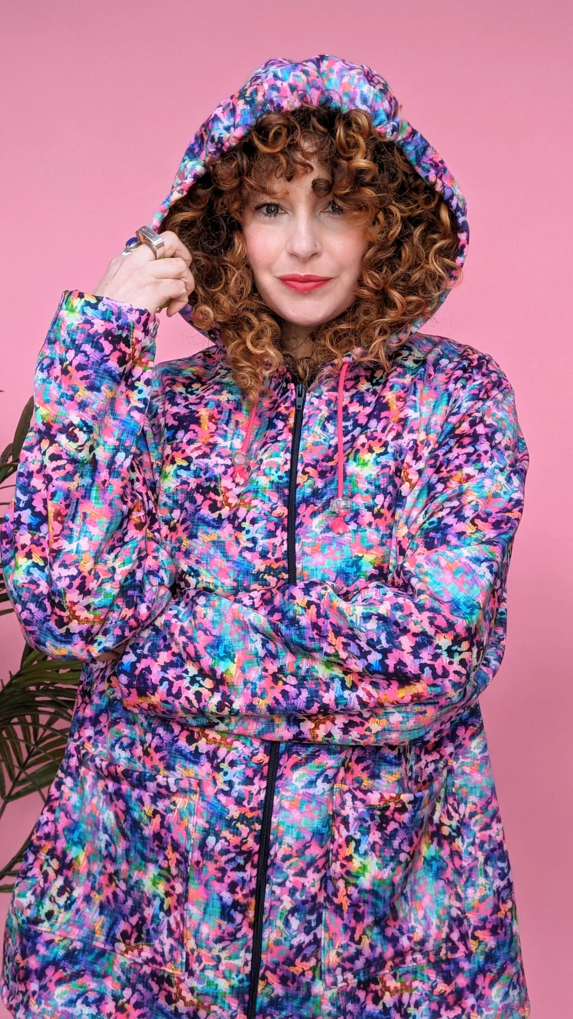 Rain Coat in Multi Leopard