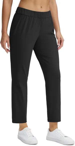 Seamaid Women's Golf Pants with Deep Pockets 7/8 Stretch Athletic Travel Pants for Casual Lounge