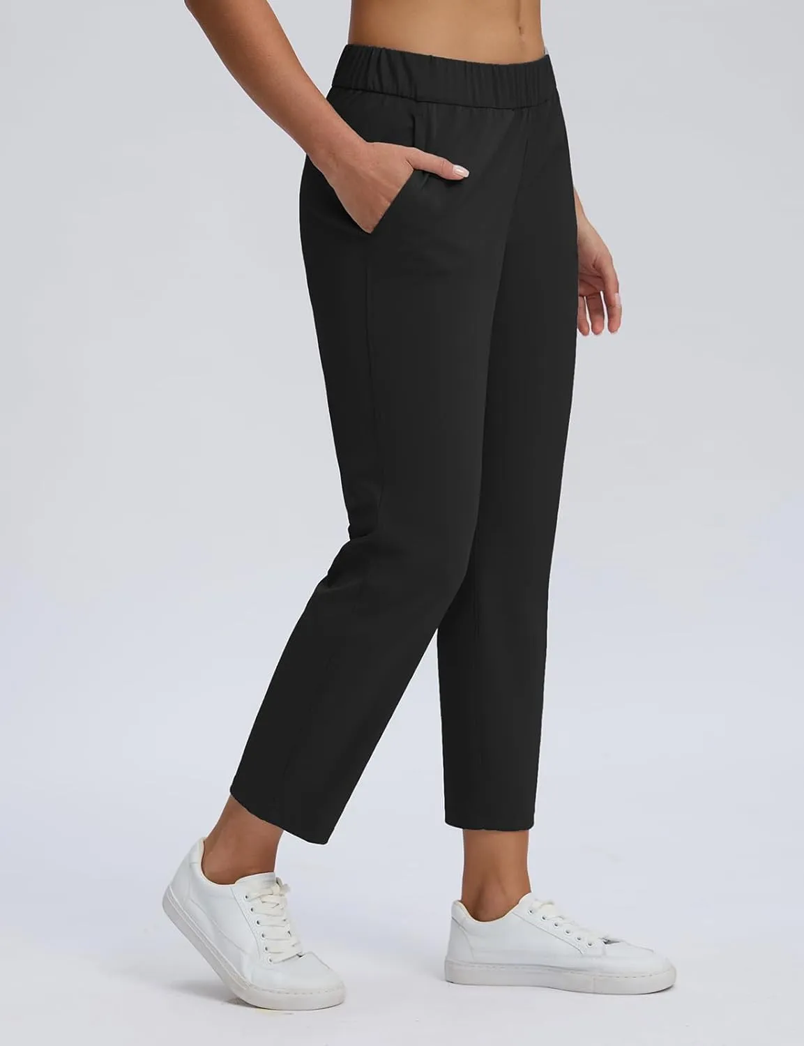 Seamaid Women's Golf Pants with Deep Pockets 7/8 Stretch Athletic Travel Pants for Casual Lounge