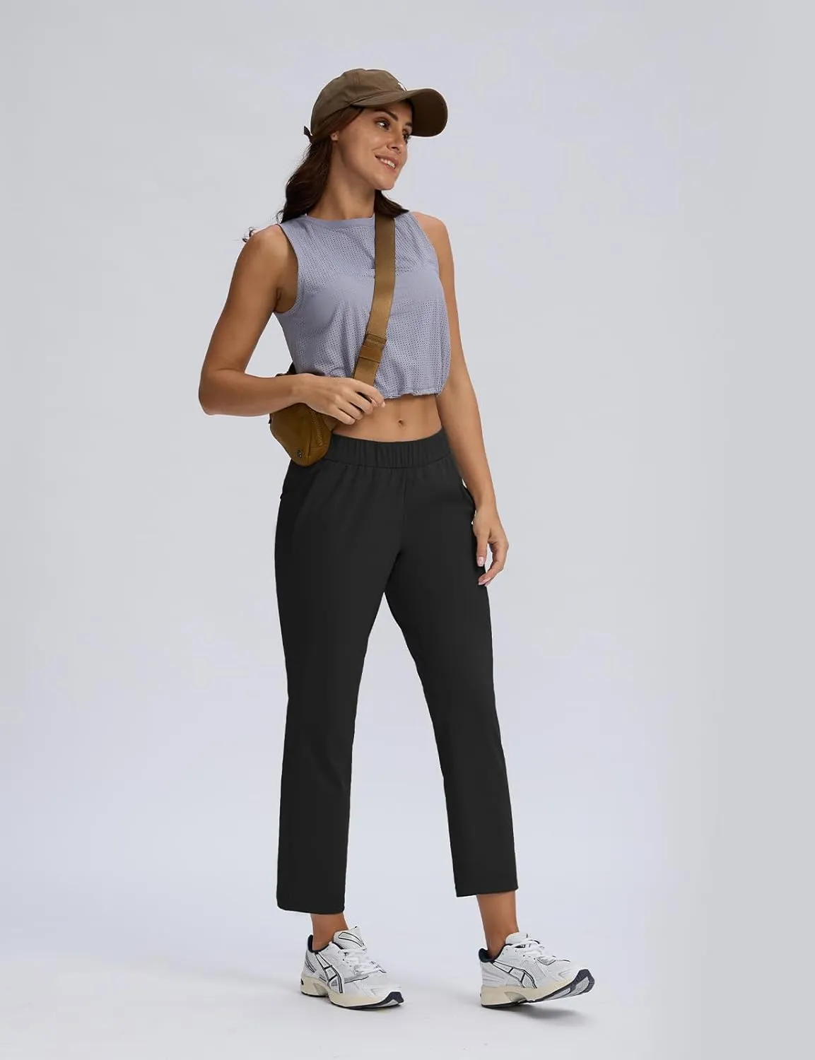 Seamaid Women's Golf Pants with Deep Pockets 7/8 Stretch Athletic Travel Pants for Casual Lounge