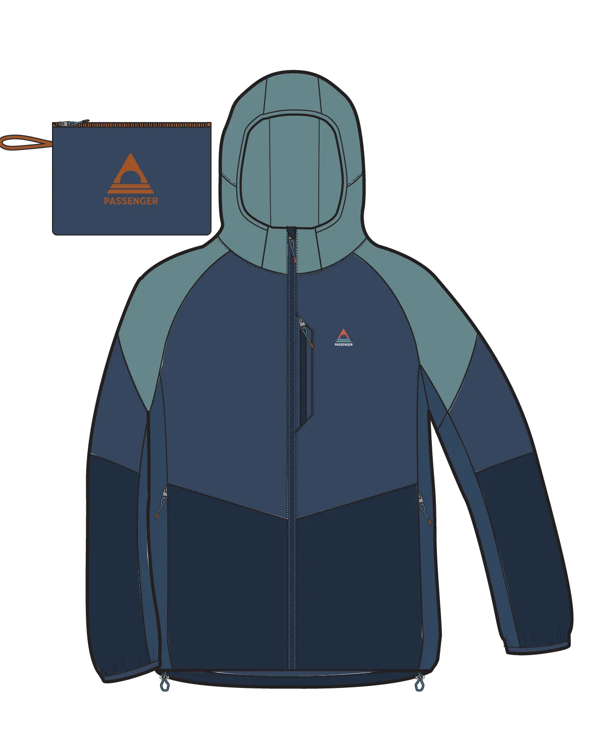 Shasta Lightweight Recycled Thermore Insulated Jacket - Rich Navy/Dark Denim/Arctic