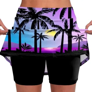 Skirts for Women Lightweight Joggers Athletic Workout Skorts Printed Sports Pants Tummy Control Athletic Shorts
